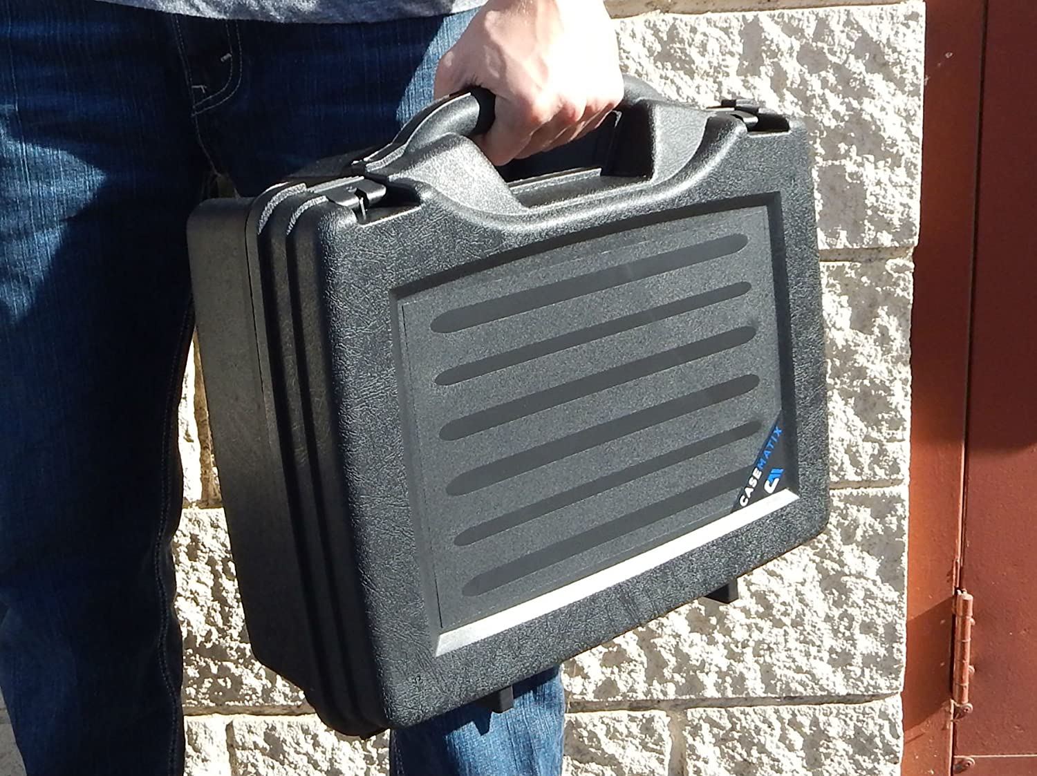CASEMATIX Hard Shell Wireless Microphone Case with Customizable Foam - Compatible with Sennheiser, Shure, Audio-Technica, Nady, VocoPro & AKG Systems - Perfect for Studio, Stage & Travel Protection
