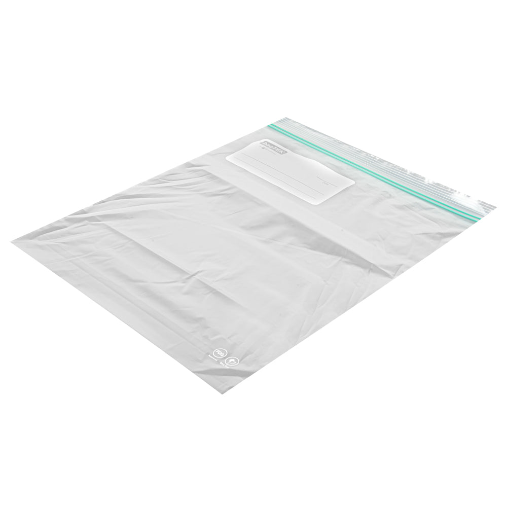 Bag Tek 2 Gallon Clear Plastic Zip Bags with Double Zipper - BPA Free, Write-On Label (15 x 13 Inches) - 1000 Count Box for Food Storage, Organization & Shipping Supplies