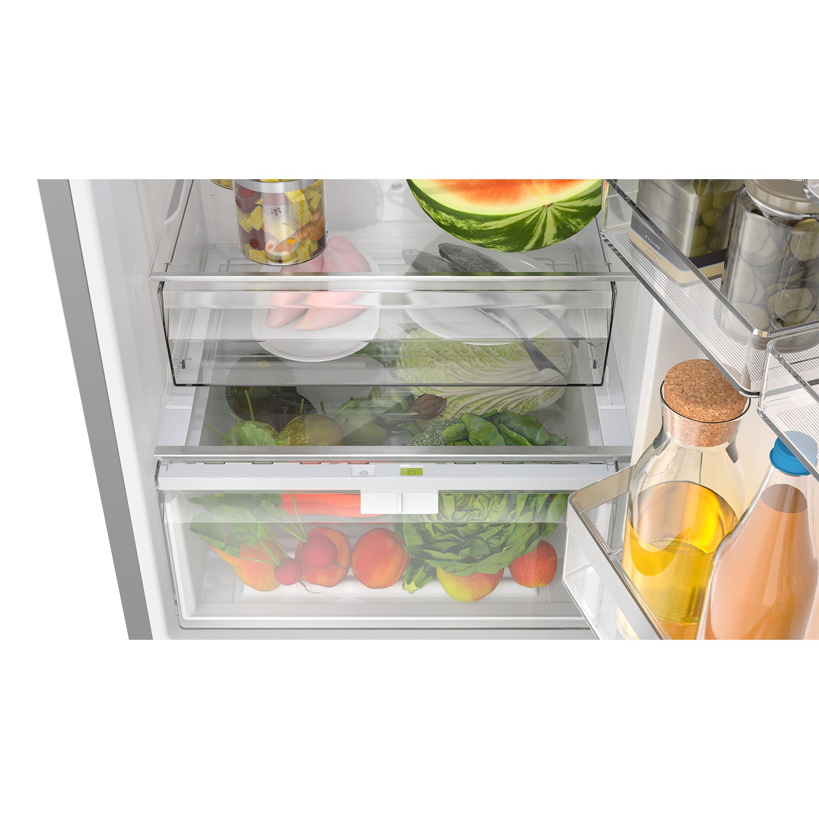 Bosch 24 Inch Stainless Steel Smart Counter-Depth Bottom Freezer Refrigerator with Home Connect - 12.8 Cu. Ft Capacity (Model B24CB50ESS) - Perfect for Modern Kitchens & Smart Homes