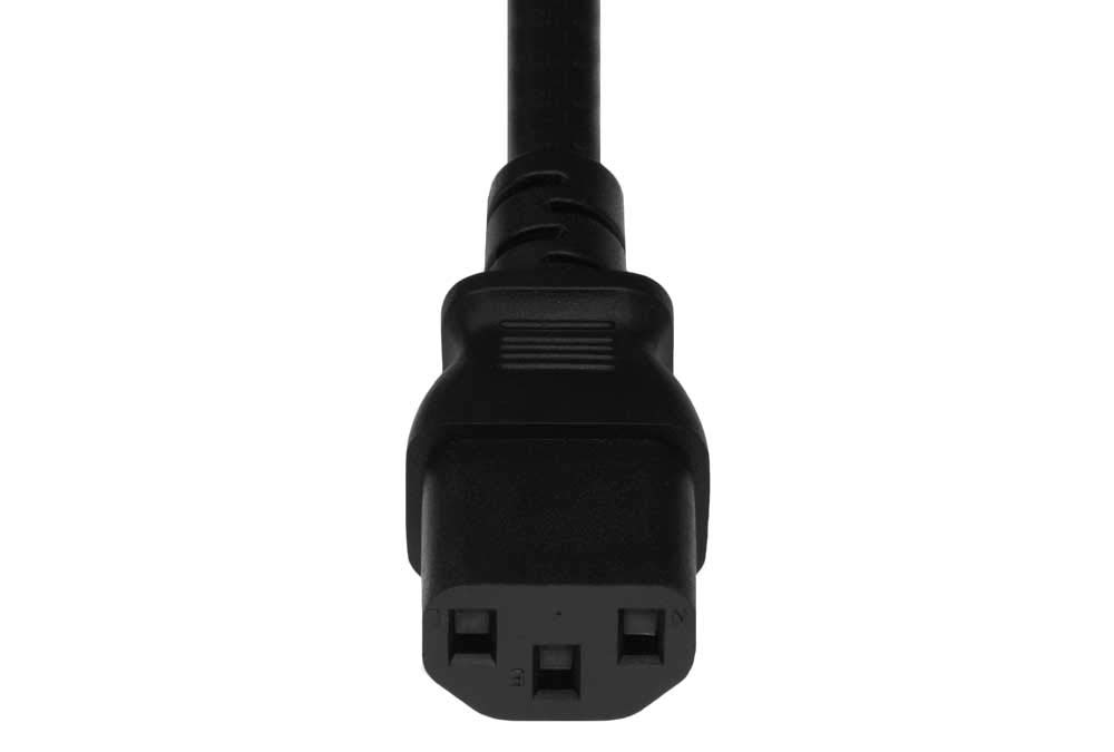 6ft 14 AWG IEC 60320 C14 to C13 Computer Power Extension Cord - Heavy Duty PC Power Cable for Desktop, Monitor, Printer, Scanner - Perfect for Home Office, Gaming Setup & Server Rooms