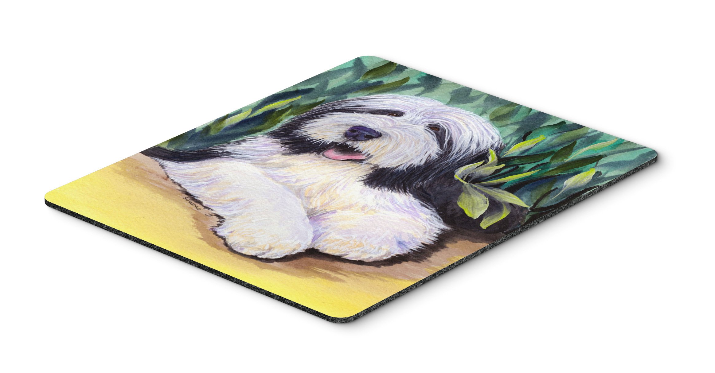 Bearded Collie Mouse Pad & Hot Pad Trivet - Washable Large Non-Slip Desk Mat for Home Office, Gaming & Laptop Use | Perfect Gift for Dog Lovers