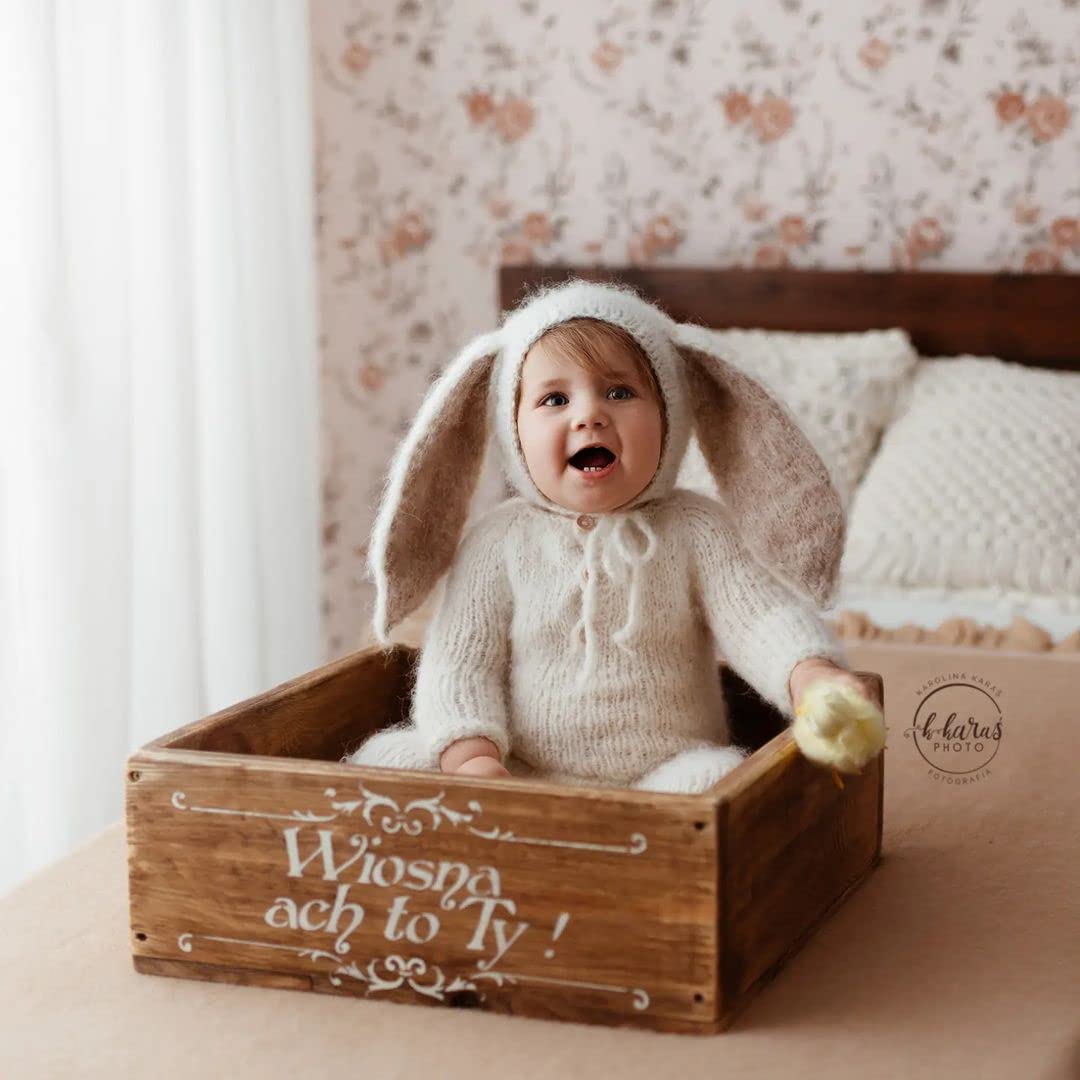 Adorable Baby Bunny Costume for Halloween & Easter - Soft Cotton Bunny Outfit for Infants 1-3 Months (Mustard Yellow) - Perfect for Holiday Photos, Dress-Up Parties & Spring Celebrations