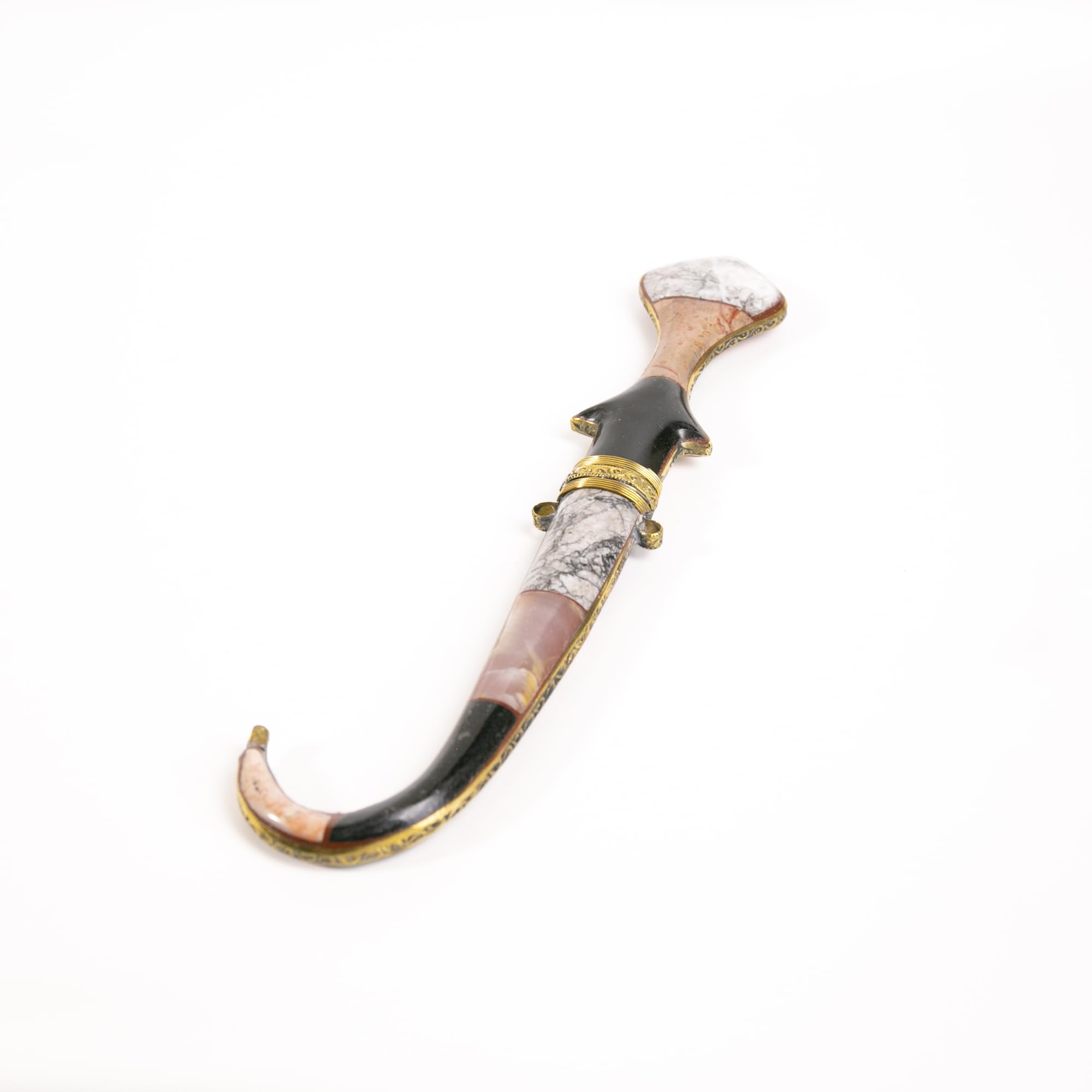 Authentic Handmade Moroccan Islamic Arabic Jambiya Dagger Knife - Traditional Koumya Gift for Collectors, Cultural Events & Home Decor