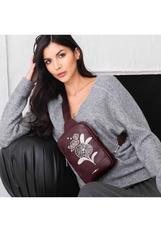 Orchid Sling Bag for Women - Crossbody Shoulder Purse with Adjustable Strap, Fashionable & Lightweight - Perfect for Travel, Shopping & Daily Use