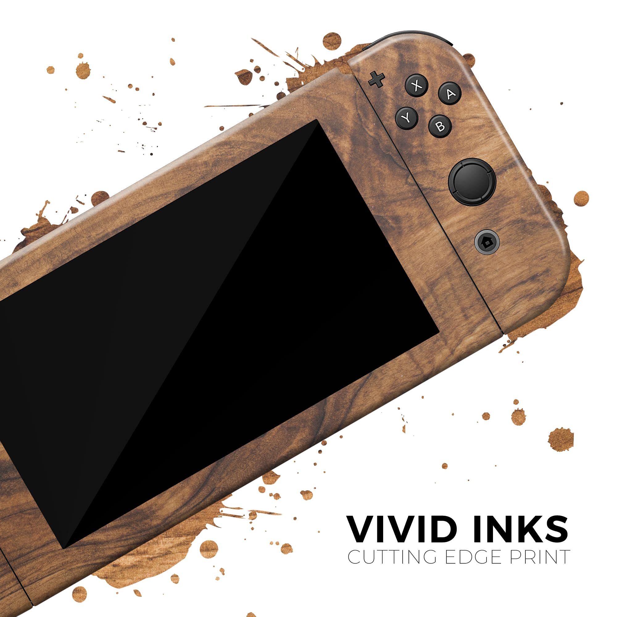 Nintendo Switch Skin Decal Cover - Scratch-Resistant Removable Vinyl Wrap with Wood Plank Design | Protective Bundle for Switch Console | Perfect for Gaming Protection & Customization