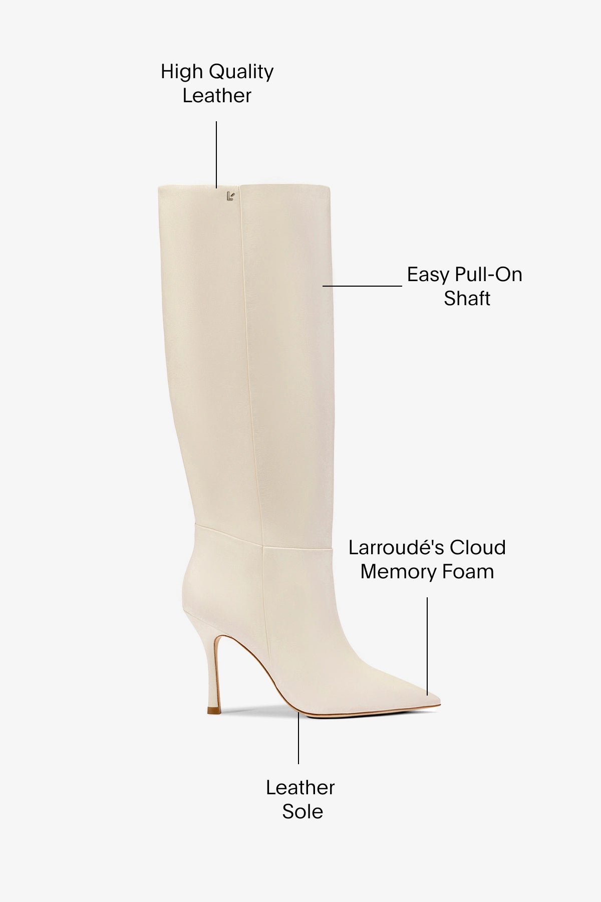 Kate Women's Ivory Leather Boots - Stylish & Comfortable Ankle Booties for Fall, Winter & Casual Outfits | Perfect for Work, Date Night & Everyday Wear