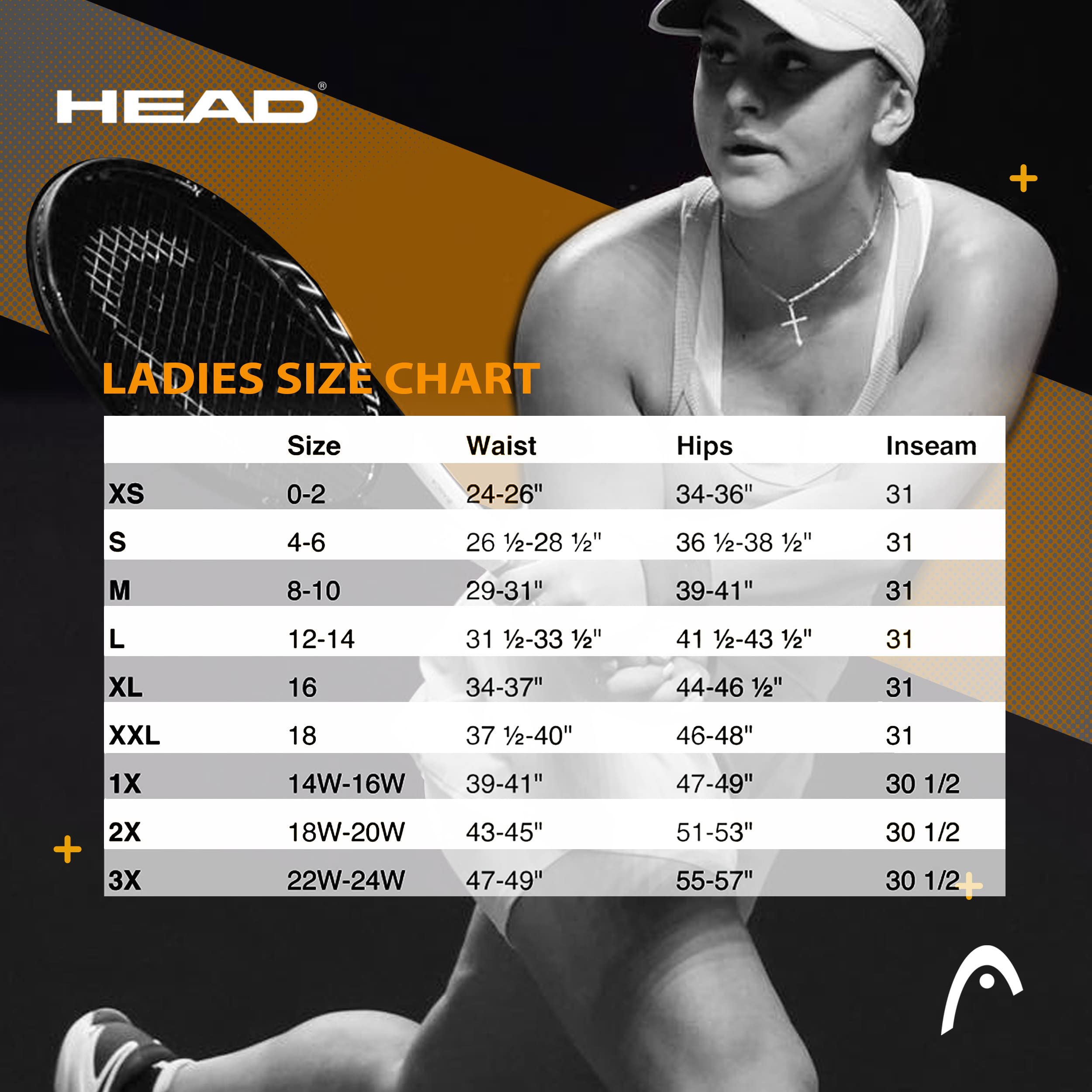 HEAD Women's Athletic Tennis Skort - Breathable Quick-Dry Performance Skirt for Tennis, Running & Gym Workouts - Perfect for Training, Matches & Active Lifestyle