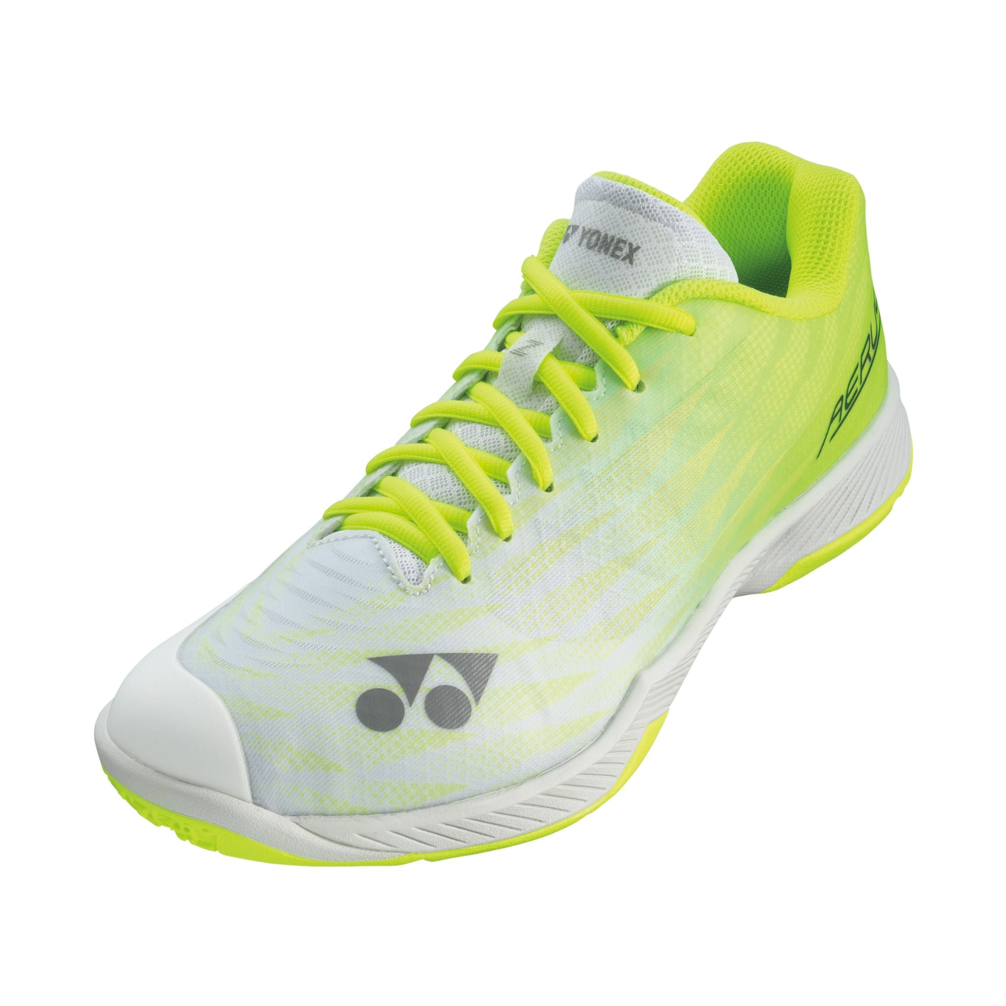 Yonex Power Cushion AERUS Z2 Wide Men's Badminton Shoes - Lightweight Court Sneakers for Indoor Sports (Grey/Yellow) | Perfect for Badminton, Squash & Indoor Court Games