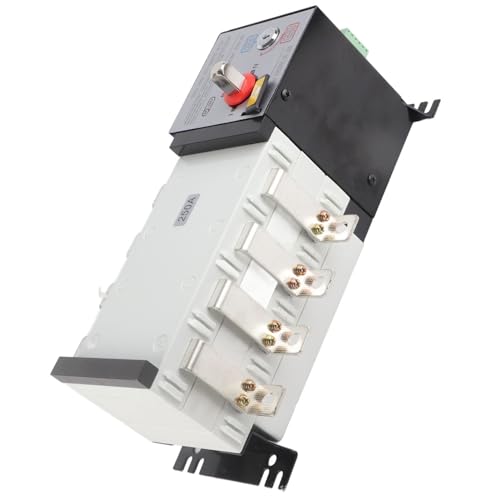 AC400V 250A Dual Power Automatic Transfer Switch - 2 Input 1 Output Isolated Generator Transfer Switch for Home & Commercial Backup Power | 1-in-2-out Dual Control Automatic Switching System for Emergency Power Supply