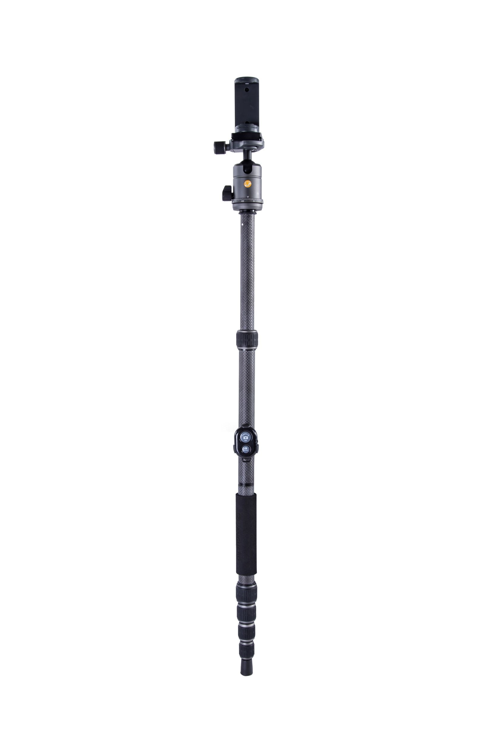 VEO 3 GO 235CB Carbon Fiber Tripod & Monopod with Ball Head - Lightweight Travel Tripod with Bluetooth Remote & SPC Technology | Perfect for Photography, Vlogging, and Outdoor Adventures