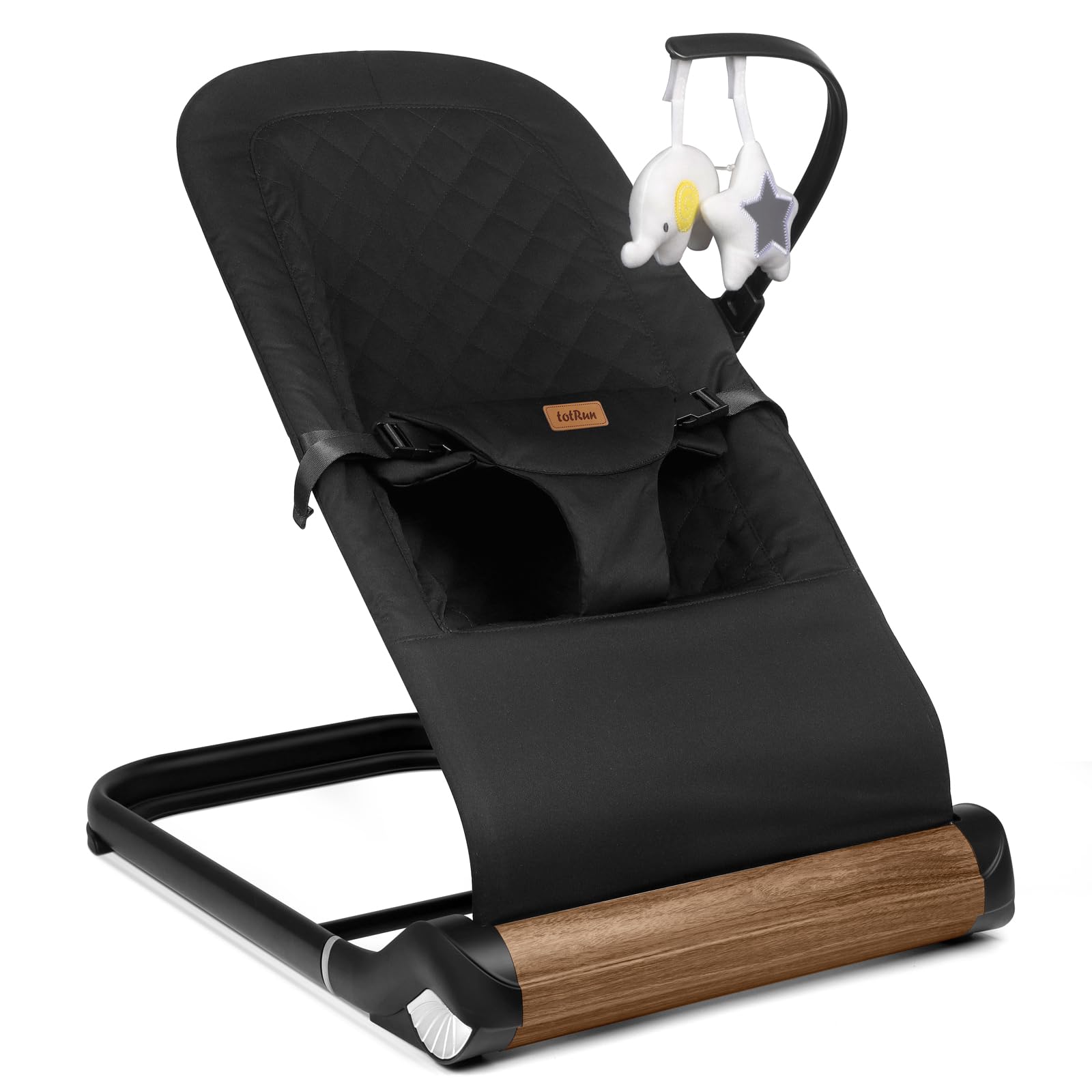 Baby Bouncer Chair with Comfortable Support - Safe Infant Rocker for Newborns & Toddlers (Black) - Perfect for Playtime, Naps & Soothing Fussy Babies