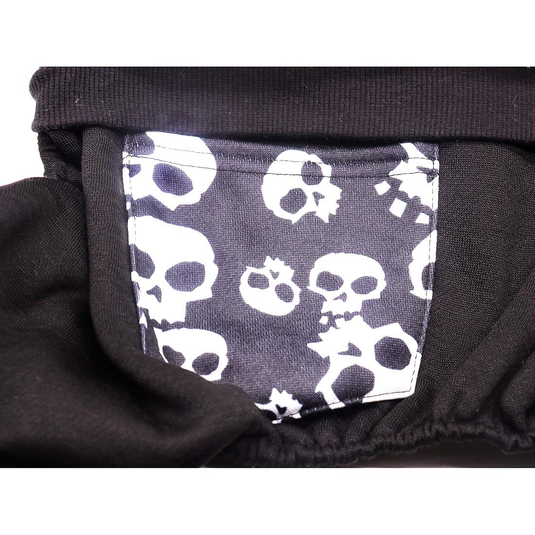Halloween Dog Hoodie with Pocket - Fleece-Lined Winter Dog Sweater for Medium & Large Dogs, Black Skeleton Costume Pullover - Perfect for Halloween Parties & Cold Weather Outings
