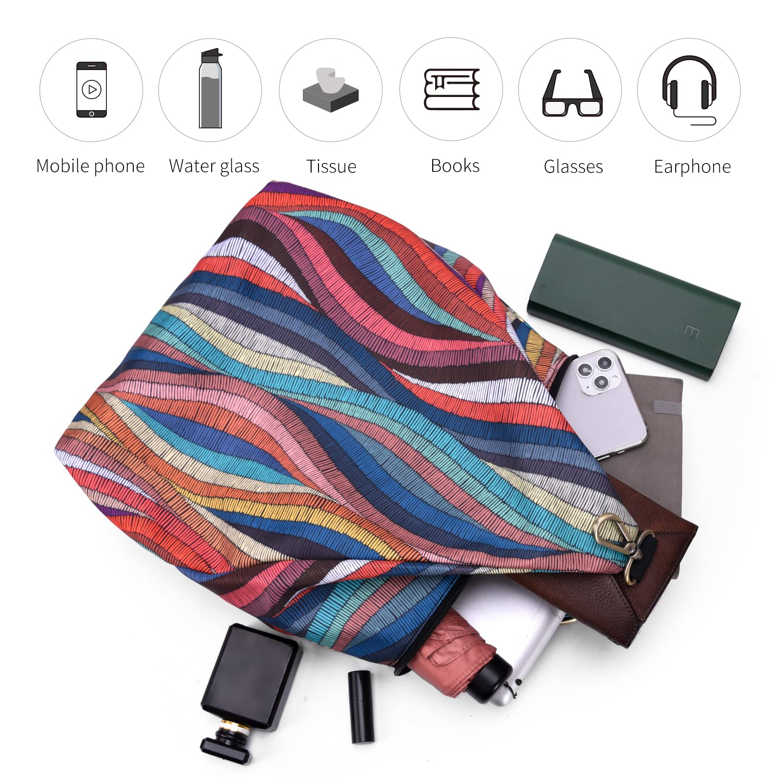 Black Butterfly Premium Bohemian Style Backpack for Women - Fashionable Casual Daypack & Small Purse (Multicolor Plus) - Perfect for Travel, Work, and Everyday Use