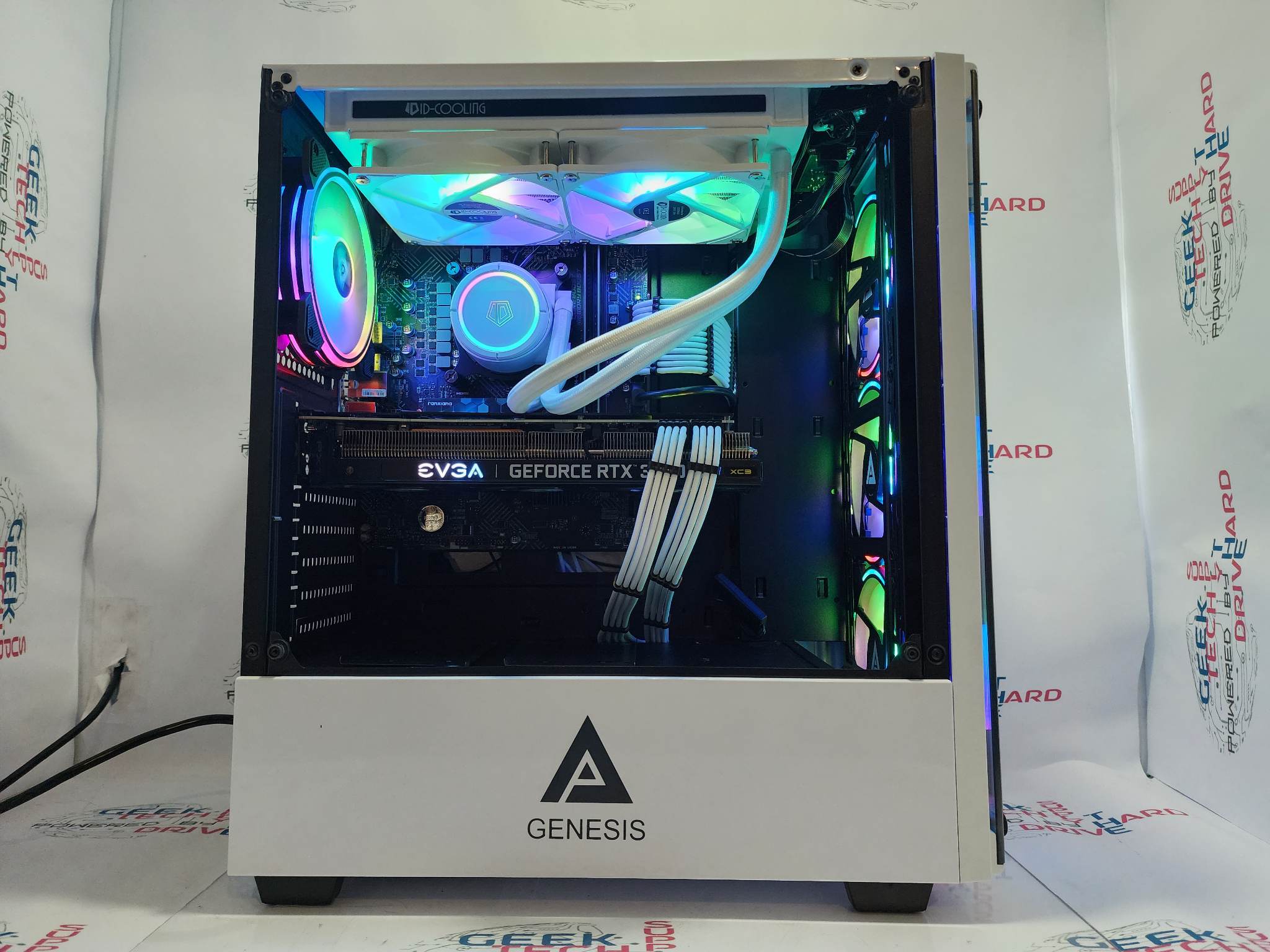 Pinnacle Desktop Gaming PC - AMD Ryzen 5, RTX 3080 Ti, 500GB/1TB/2TB SSD, 16GB/32GB DDR4 RAM, Genesis White A3 - Ultimate Gaming & Streaming Setup for Esports & VR
