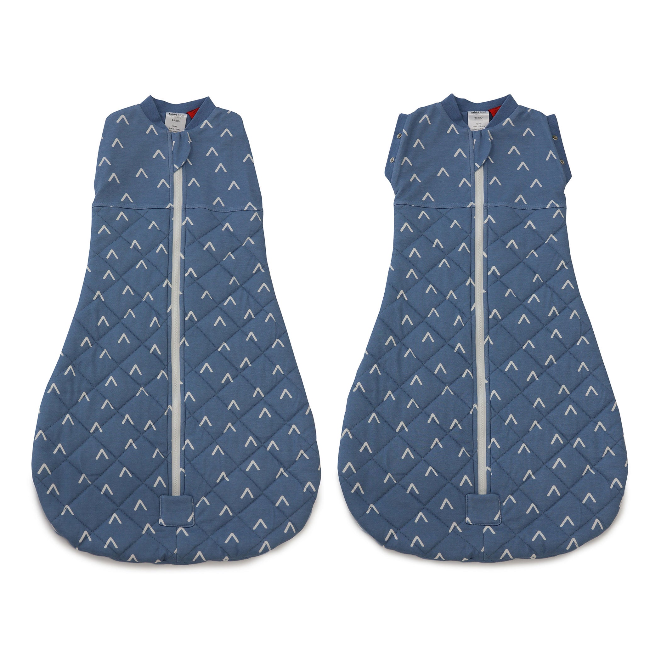 2-Pack Nordic Style 2.5 TOG Baby Swaddle Sleep Sacks - Breathable Cotton Sleeping Bags for Newborn to 9 Months (0-3M & 3-9M) - Perfect for Nursery, Daycare & Travel