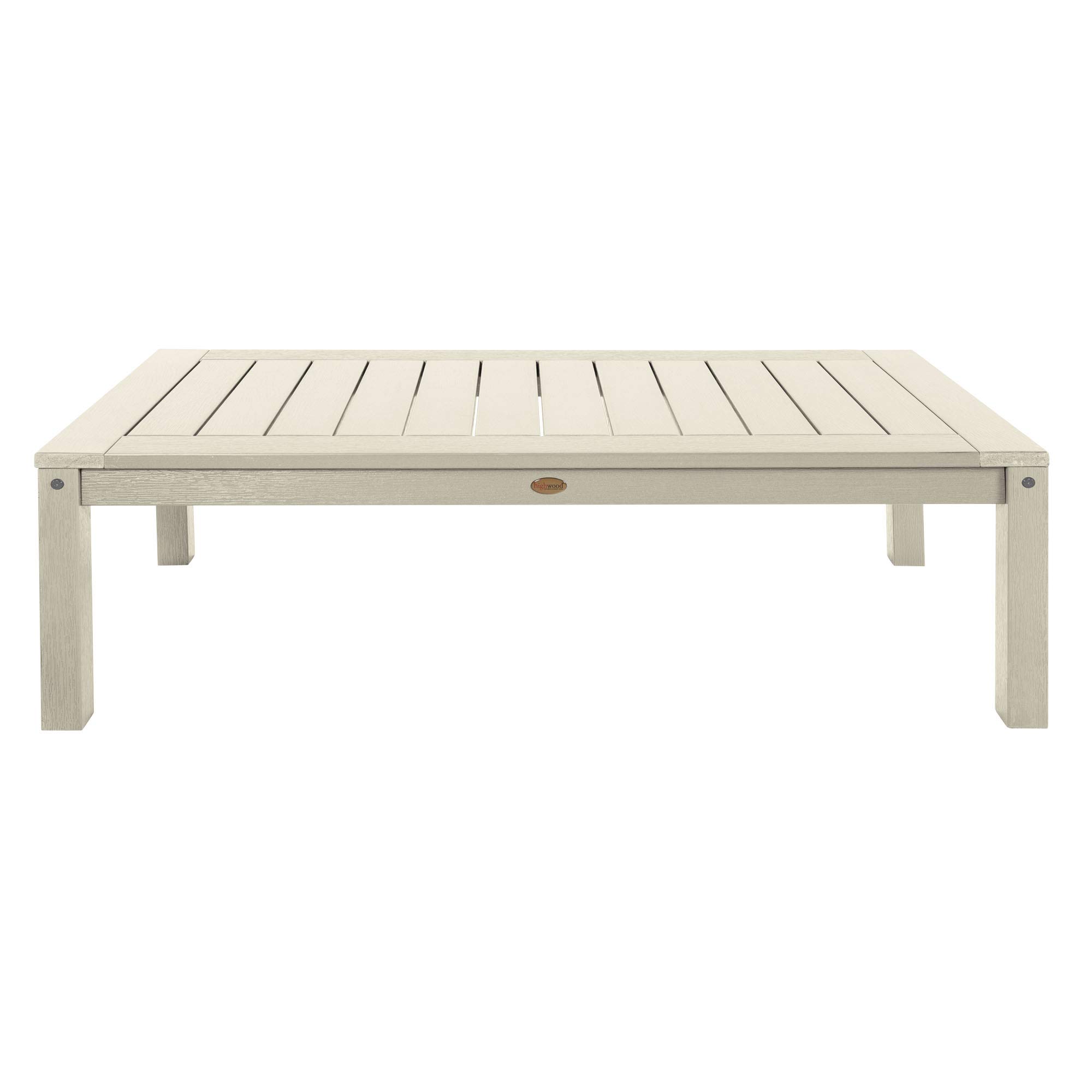 Highwood Adirondack Coffee Table - Weather-Resistant Whitewashed Outdoor Furniture for Patio, Garden & Poolside Use