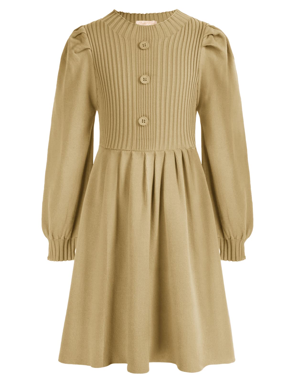 Belle Poque Girls' Knit Sweater Dress - Long Sleeve Cute Winter Dresses for Fall & Winter | Perfect for School, Holiday Parties & Family Gatherings