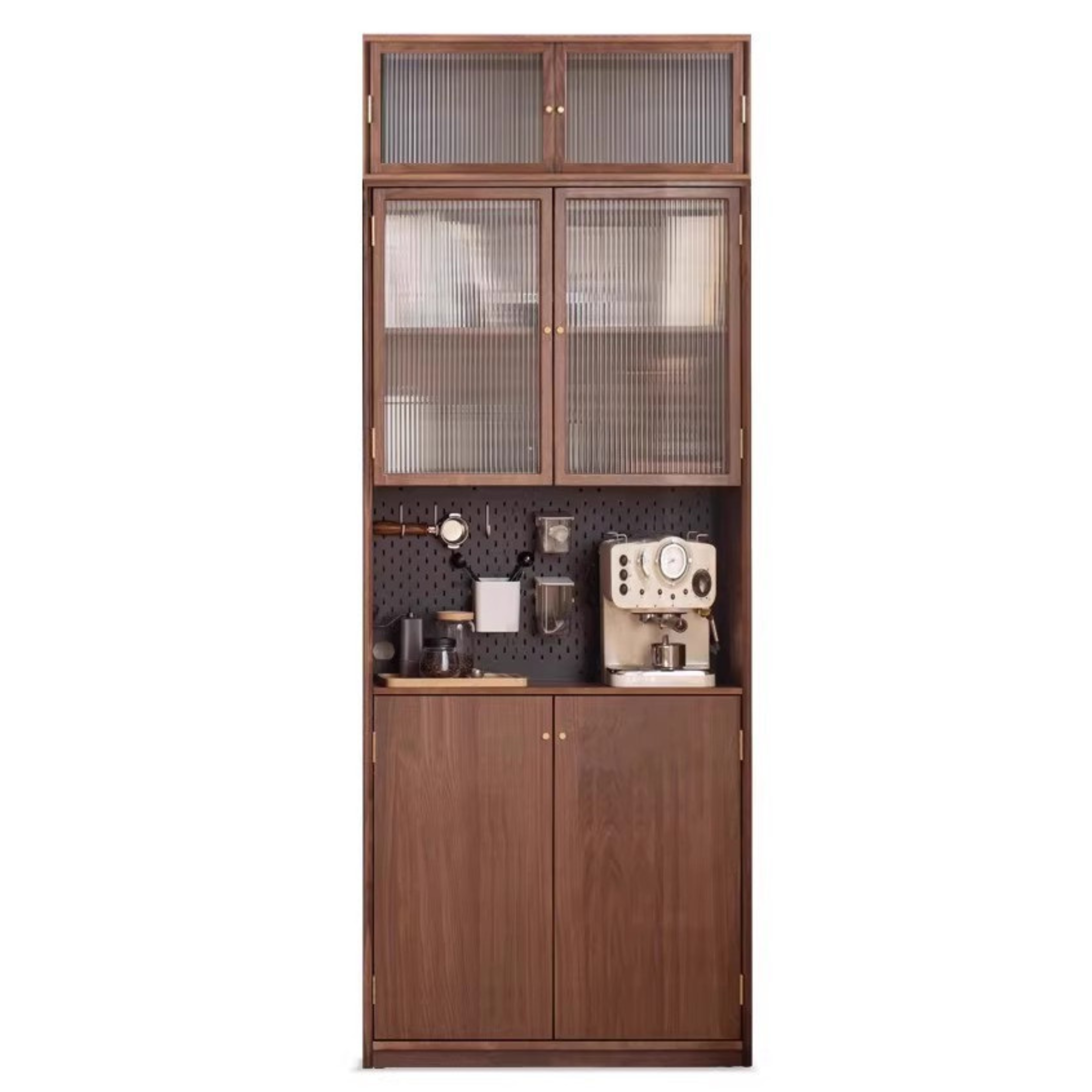 Black Walnut Solid Wood Bookcase - Free Standing Adjustable Bookshelf for Living Room, Office & Study | Modern Home Storage Furniture