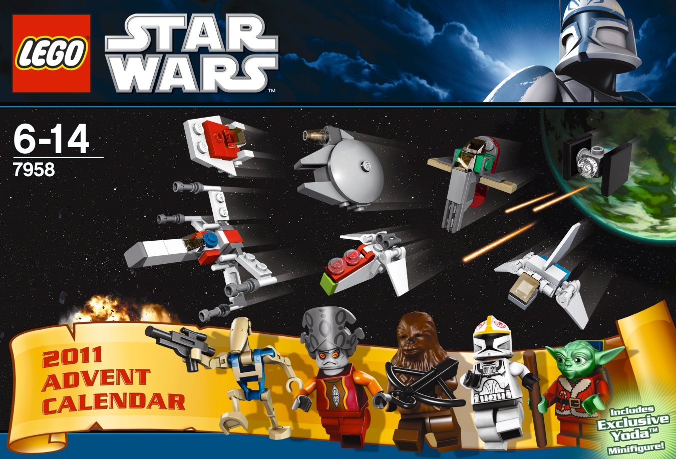 LEGO Star Wars Advent Calendar 7958 - Construction Building Toy Set with 24 Holiday Surprises - Perfect for Christmas Countdown & Star Wars Fans Gift