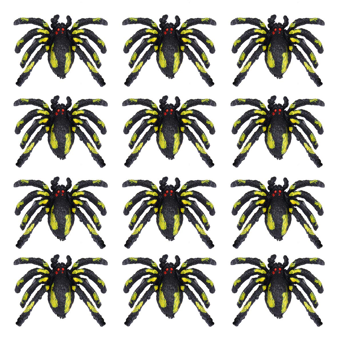 iFundom 15PCS Halloween Fake Spiders - Realistic Small Simulation Spider Prank Toys for Halloween Party Decor, Home Decor, Carnival & Costume Ball - Funny Scary Horror Props for Indoor & Outdoor Halloween Decorations
