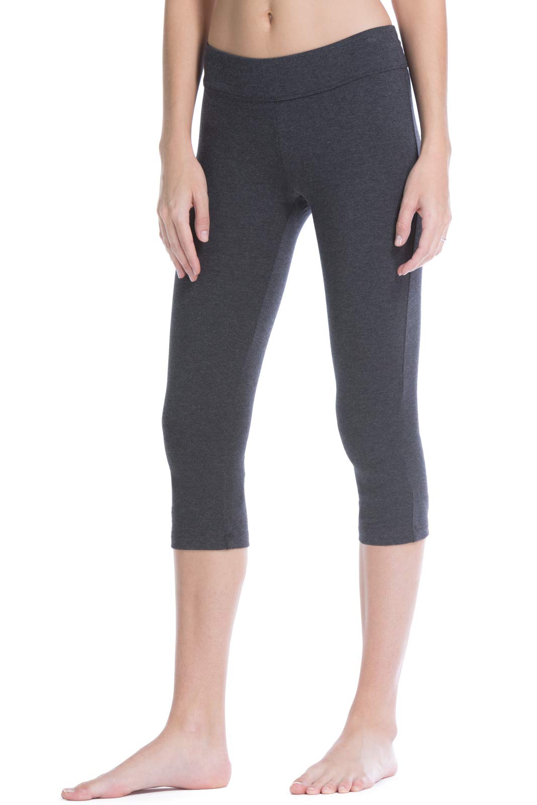 Fishers Finery Women's Eco-Friendly Classic Athletic Workout Yoga Capri Pants - Perfect for Gym, Yoga & Casual Wear