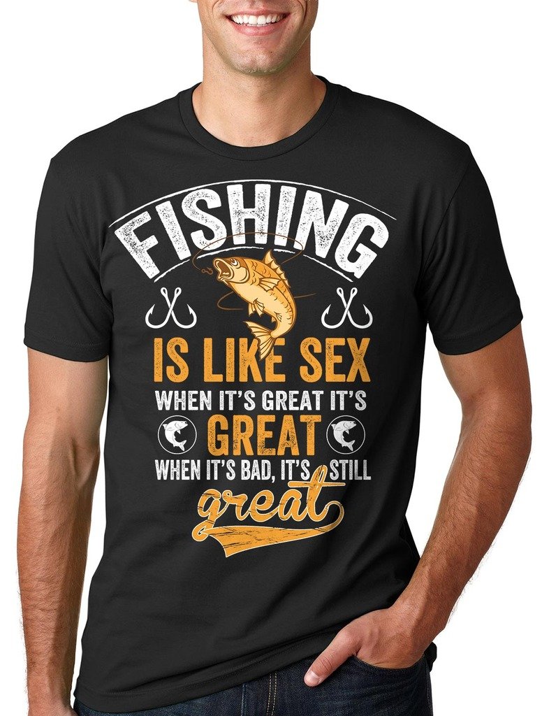Funny Fishing T-Shirt for Men - Cool Fish Design Cotton Tee - Perfect Gift for Dad & Anglers - Great for Fishing Trips, Father's Day & Outdoor Adventures