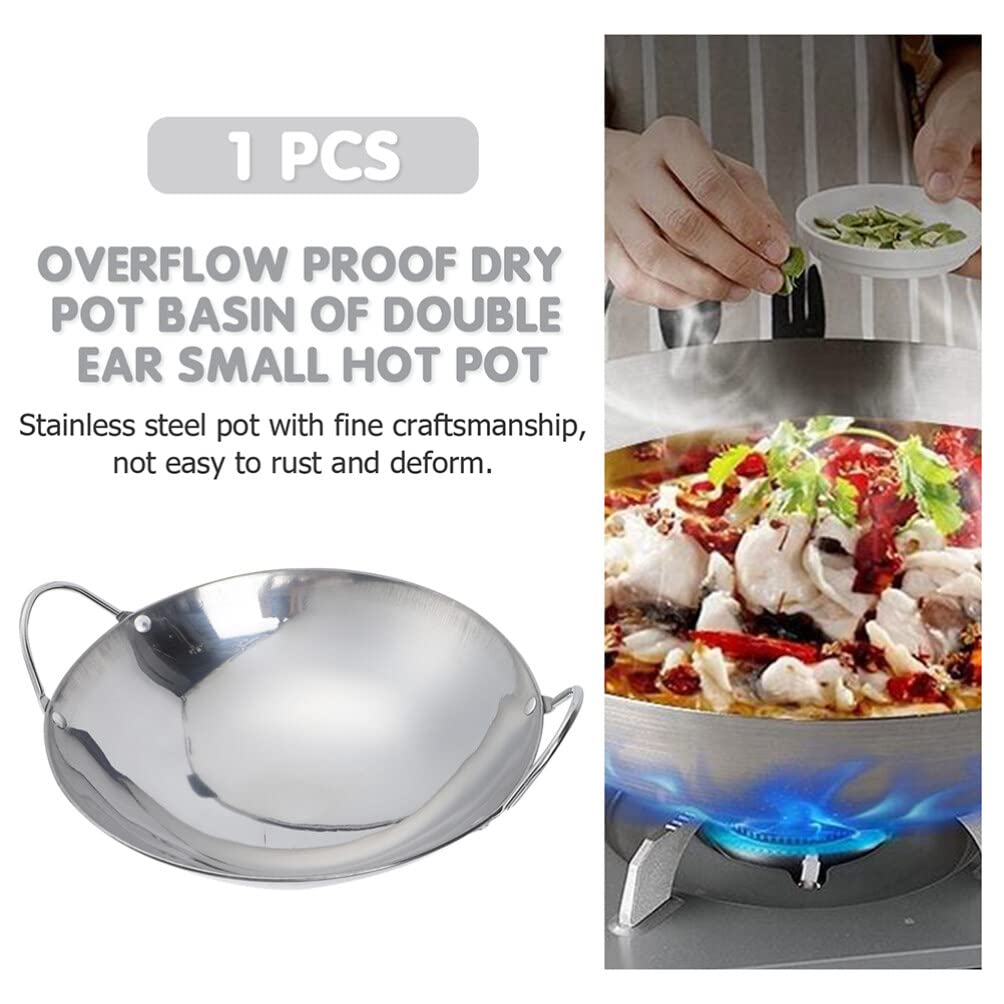 Stainless Steel Griddle Pot - Kitchen Cookware for Hot Pot & Korean BBQ