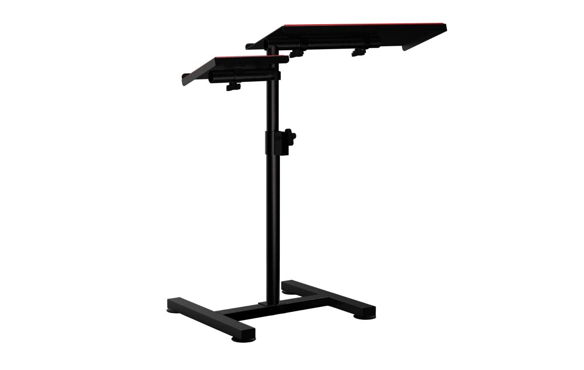 Next Level Racing Free Standing Single Monitor Stand with Keyboard & Mouse Tray Bundle - NLR-A011 & NLR-A012 - Perfect for Sim Racing, Gaming & Home Office Setup
