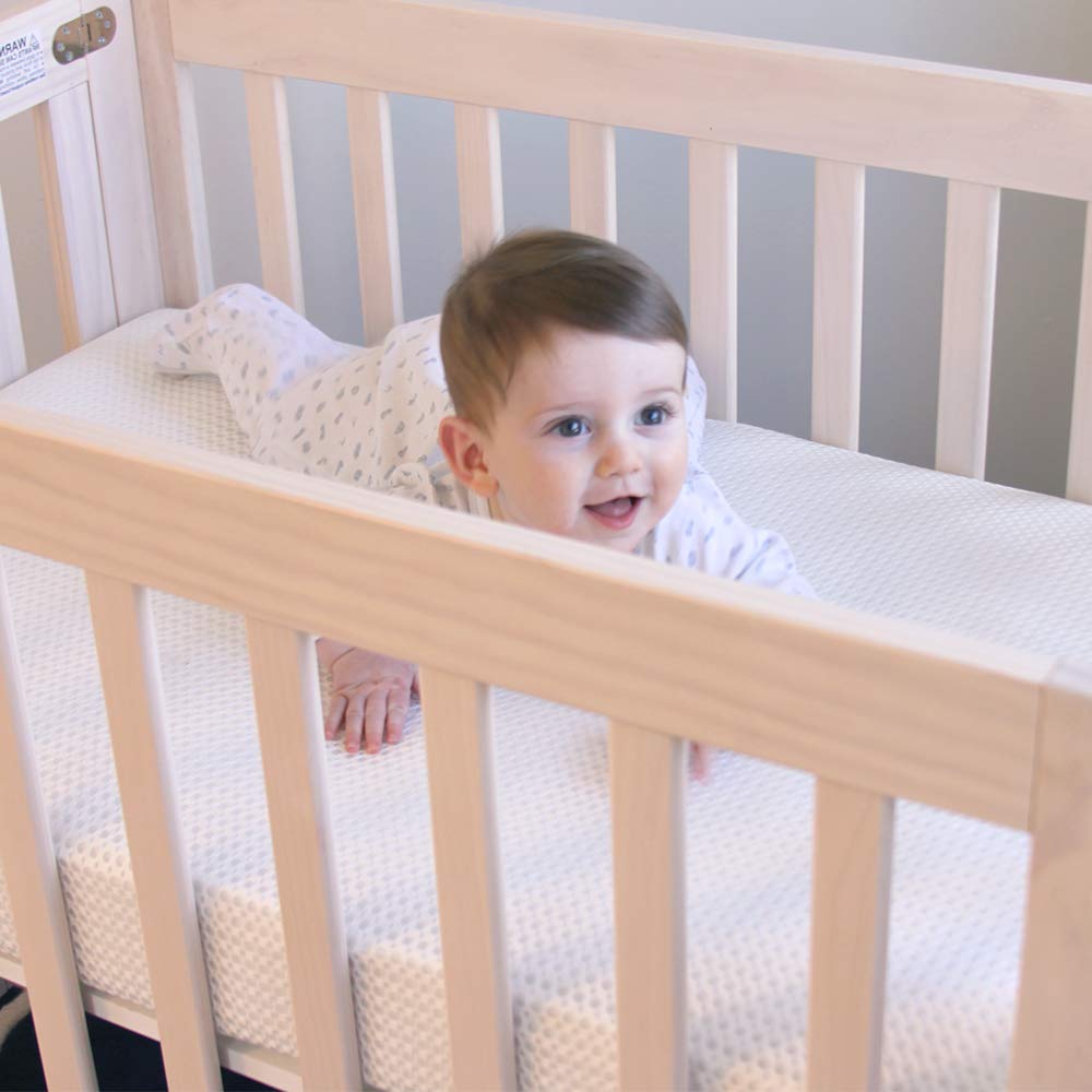 Lullaby Earth Mini Baby Crib Mattress - Dual Firmness Infant Mattress with Washable Cover - Breathable Crib Mattress for Newborns & Toddlers - 38
