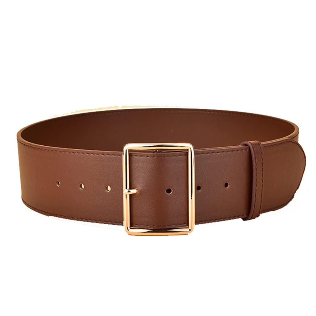 Premium Thick Pin Buckle Leather Wide Belt for Women - Fashionable Cowhide Belt to Match Skirts, Shirts & Dresses (110cm, Color A) - Perfect for Office, Casual & Party Outfits