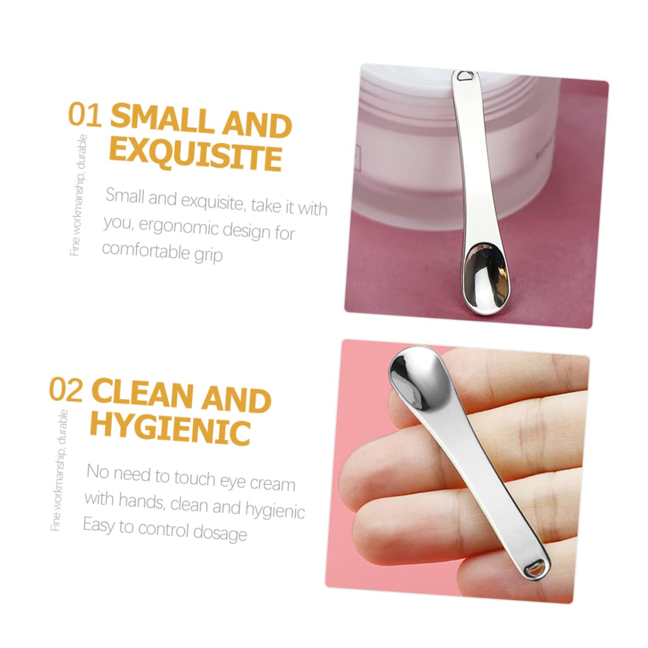 Gatuida 5-Piece Refillable Sunscreen Dispenser Set - Zinc Alloy Silver Cosmetic Spatulas for Creams & Skincare Products | Perfect for Travel, Salon Use & Daily Beauty Routine