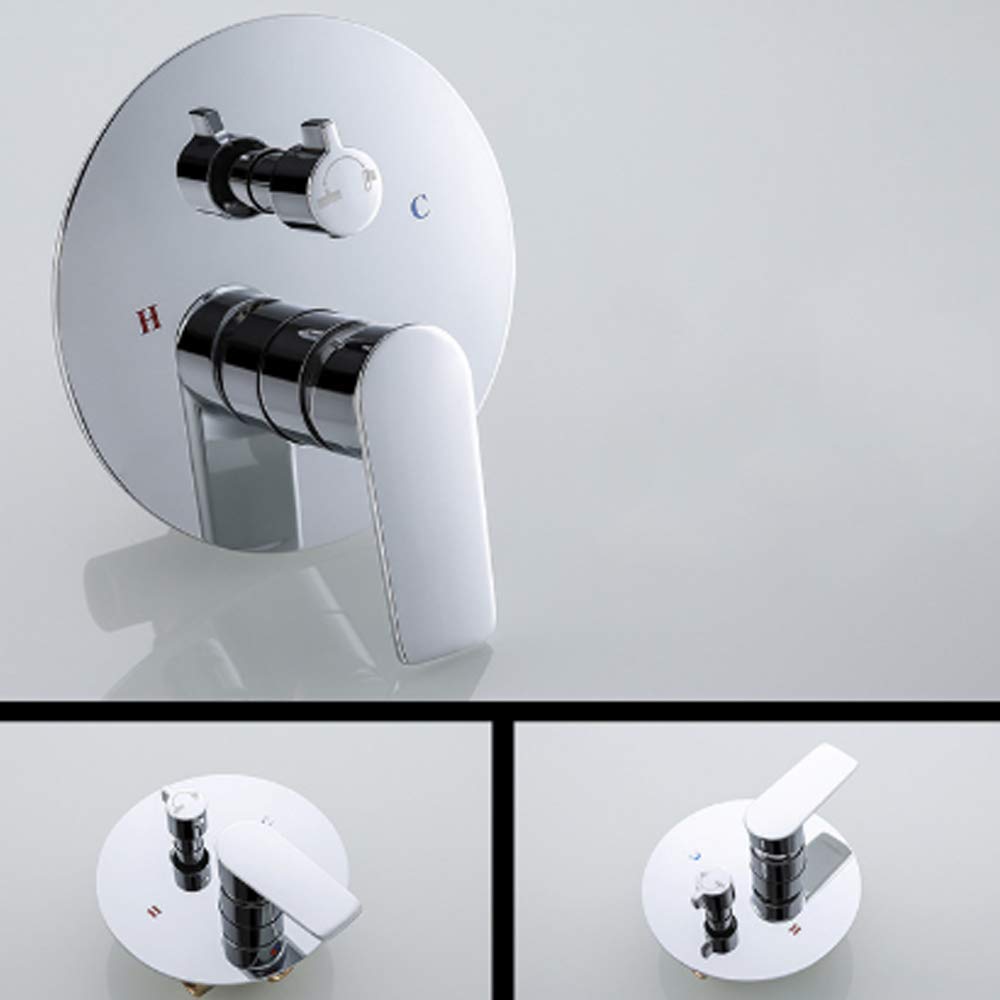 Rain Chrome Rain Mixer Shower Combo Set - Wall Mounted Bathroom Shower Faucet with Round Rainfall Shower Head & Handheld Sprayer - Perfect for Modern Bathrooms, Spa-Like Showers & Water-Saving Installations