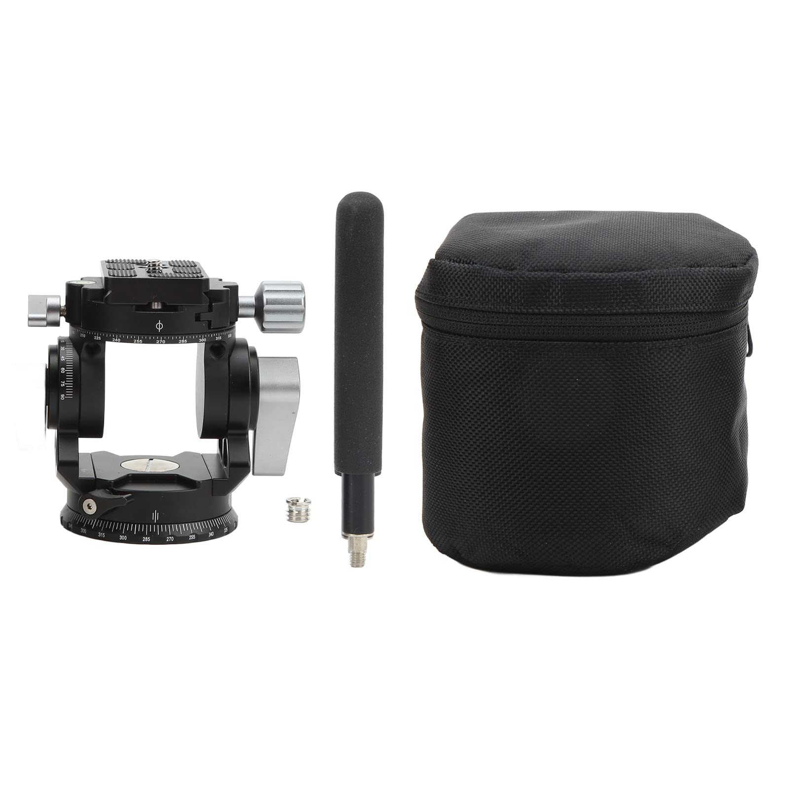 Professional Aluminum Alloy Camera Ball Mount with Handle - 360° Panoramic Tripod Head & Fluid Adapter for DSLR/SLR Cameras - Perfect for Vlogging, Photography & Video Shooting