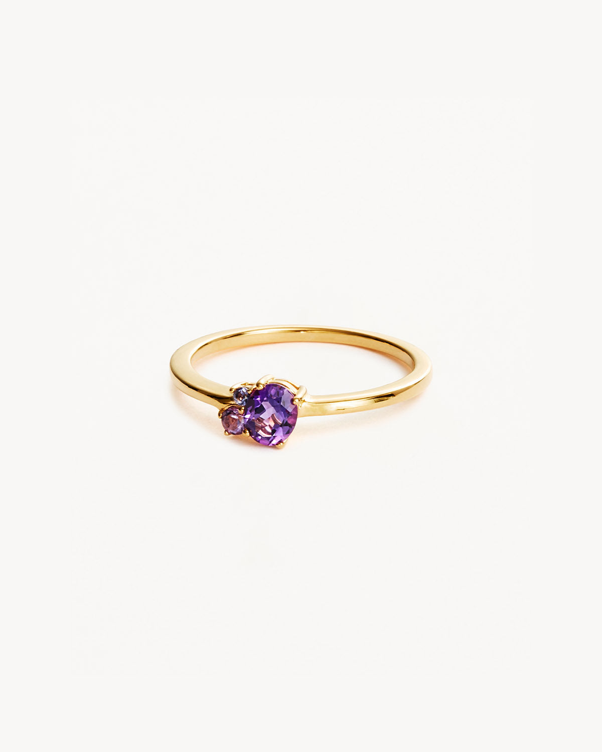 18K Gold Vermeil Kindred Birthstone Ring - February Amethyst | Personalized Birth Month Jewelry Gift for Women | Perfect for Valentine's Day, Anniversary & Special Occasions