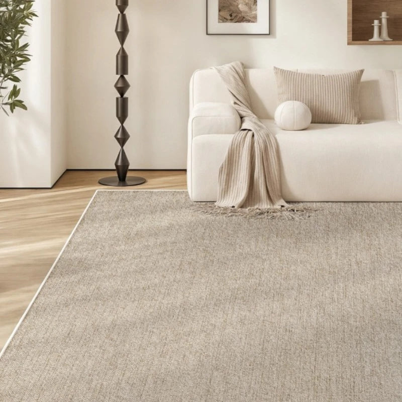 Stylish Halo Faux Wool Minimalist Waterproof Area Rug - Perfect for Living Room, Bedroom & Office Decor