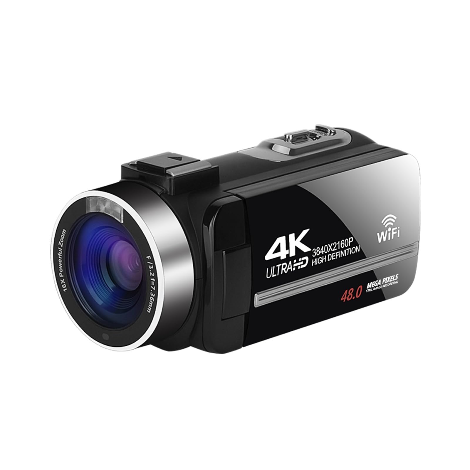 4K 18X Zoom Vlogging Camera with Rotatable Touch Screen - 48MP Digital Camcorder for YouTube, Travel & Time-Lapse Photography (No SD Card Included) - Perfect for Vloggers, Travelers & Content Creators
