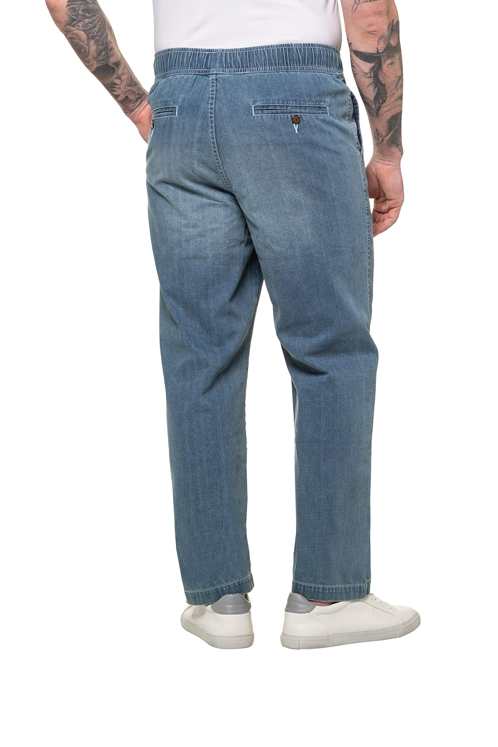 JP 1880 Men's Big & Tall Stretch Denim Jeans - Classic Blue Wash, Comfort Fit (Size Large) - Perfect for Casual Wear, Work & Outdoor Activities
