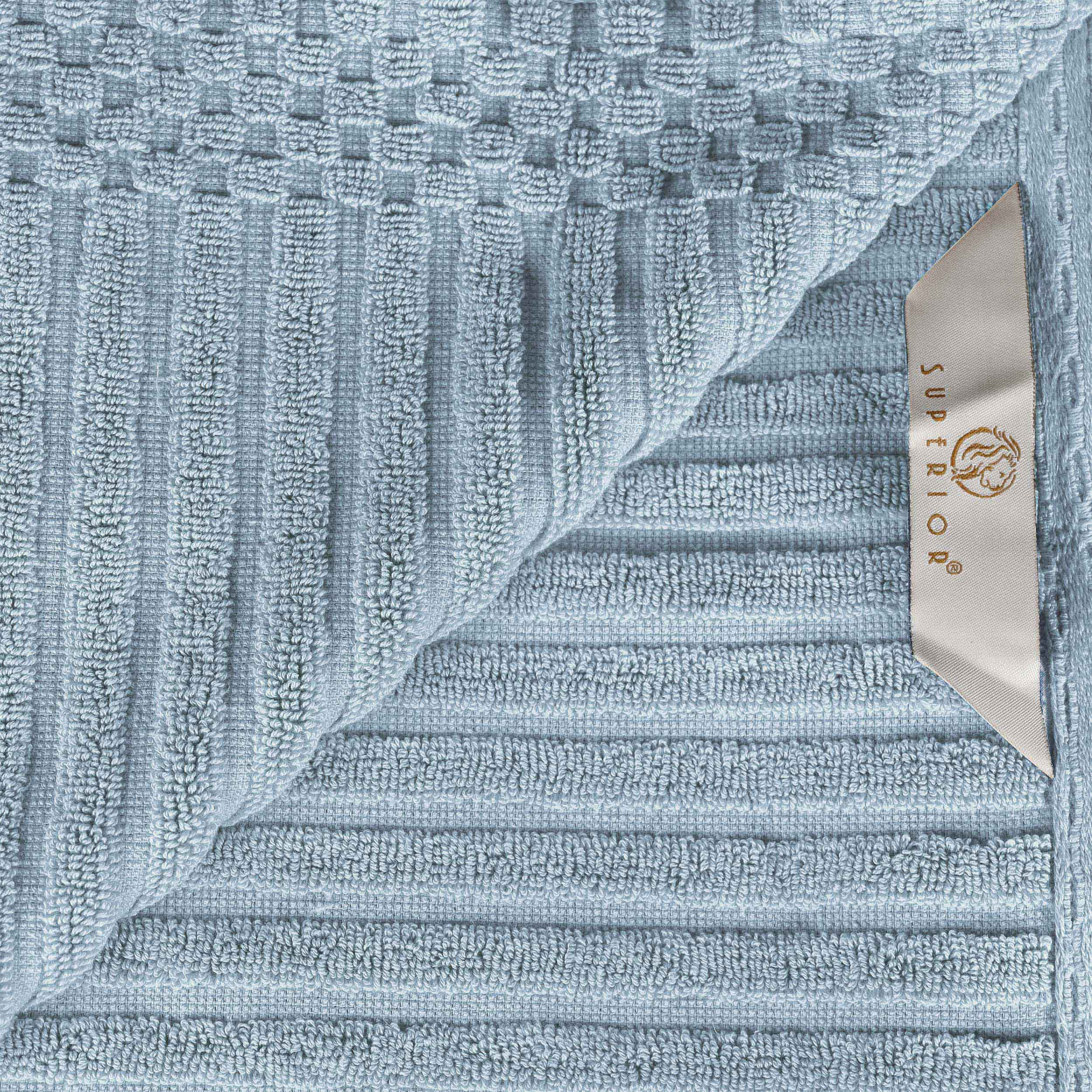 Premium Cotton Ribbed Textured Bath Towel Set - Ultra Absorbent 2-Piece Towel Collection for Spa, Bath & Luxury Home Use
