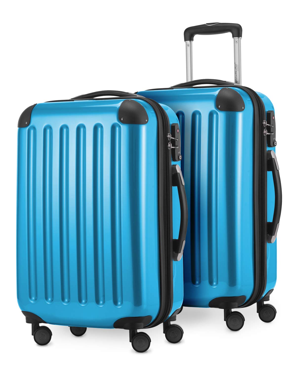 Premium Blue Hand Luggage Carry-On Suitcase - Lightweight Durable Cabin Bag for Air Travel, Business Trips & Weekend Getaways