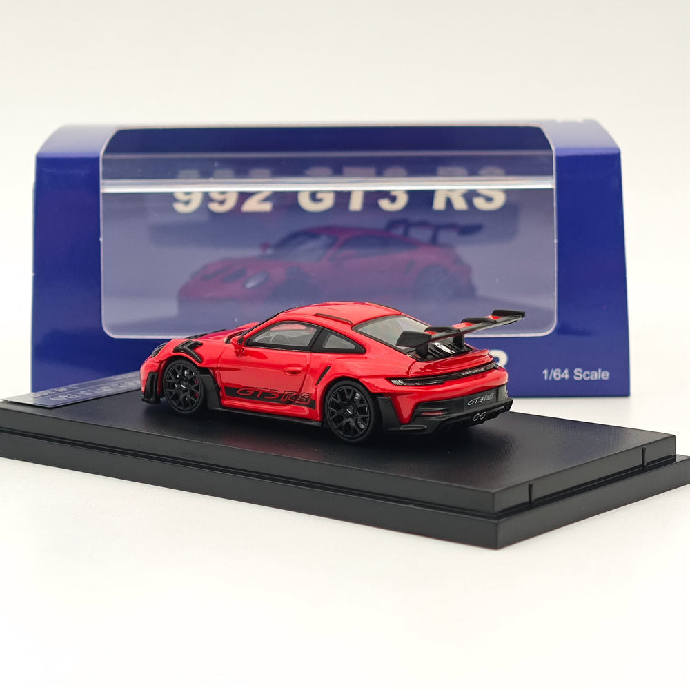 1:64 Scale Porsche 992 GT3 RS Racing Sports Red Diecast Model Car - Collectible Miniature Racing Sports Car for Display, Gifts, and Car Enthusiasts - Perfect for Home Decor, Office Display, and Model Car Collections