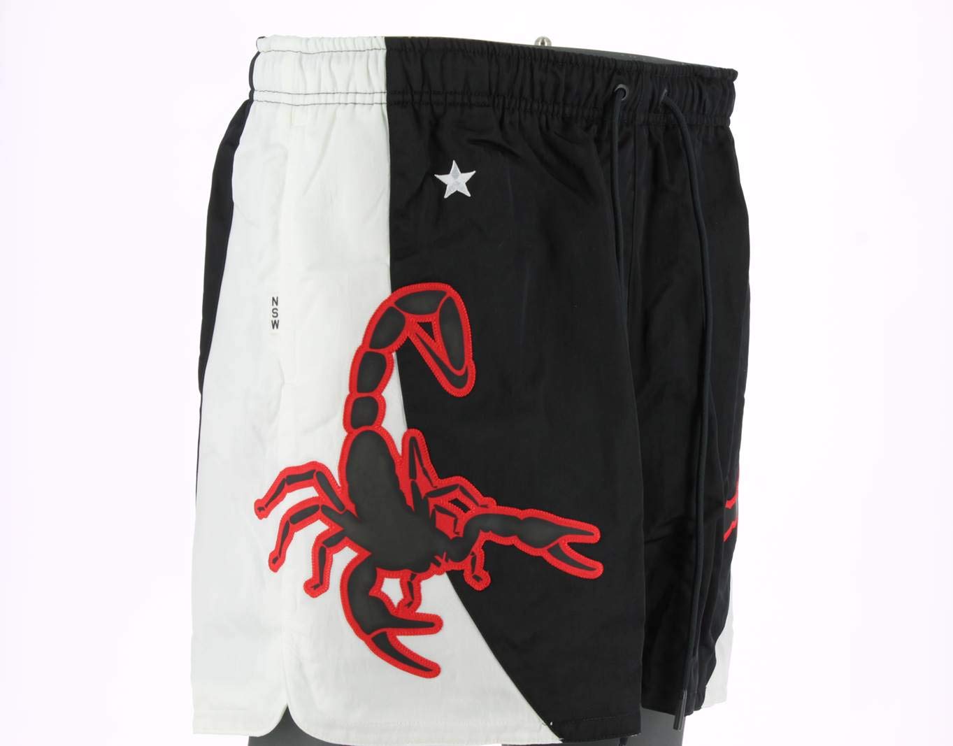 Nike Men's Sportswear NSW Woven Scorpion Shorts - Medium, Black/White - Athletic Training, Gym Workout & Casual Wear for Men