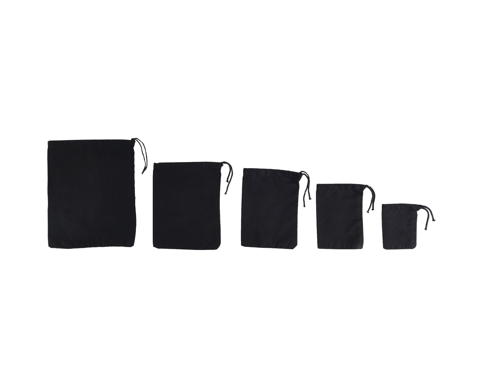 4x6 Inches Eco-Friendly Cotton Muslin Drawstring Bags - Reusable, Biodegradable Produce Bags for Fruits, Vegetables & Bulk Shopping (Black, Pack of 25) - Perfect for Farmers Markets, Grocery Stores & Zero Waste Lifestyle