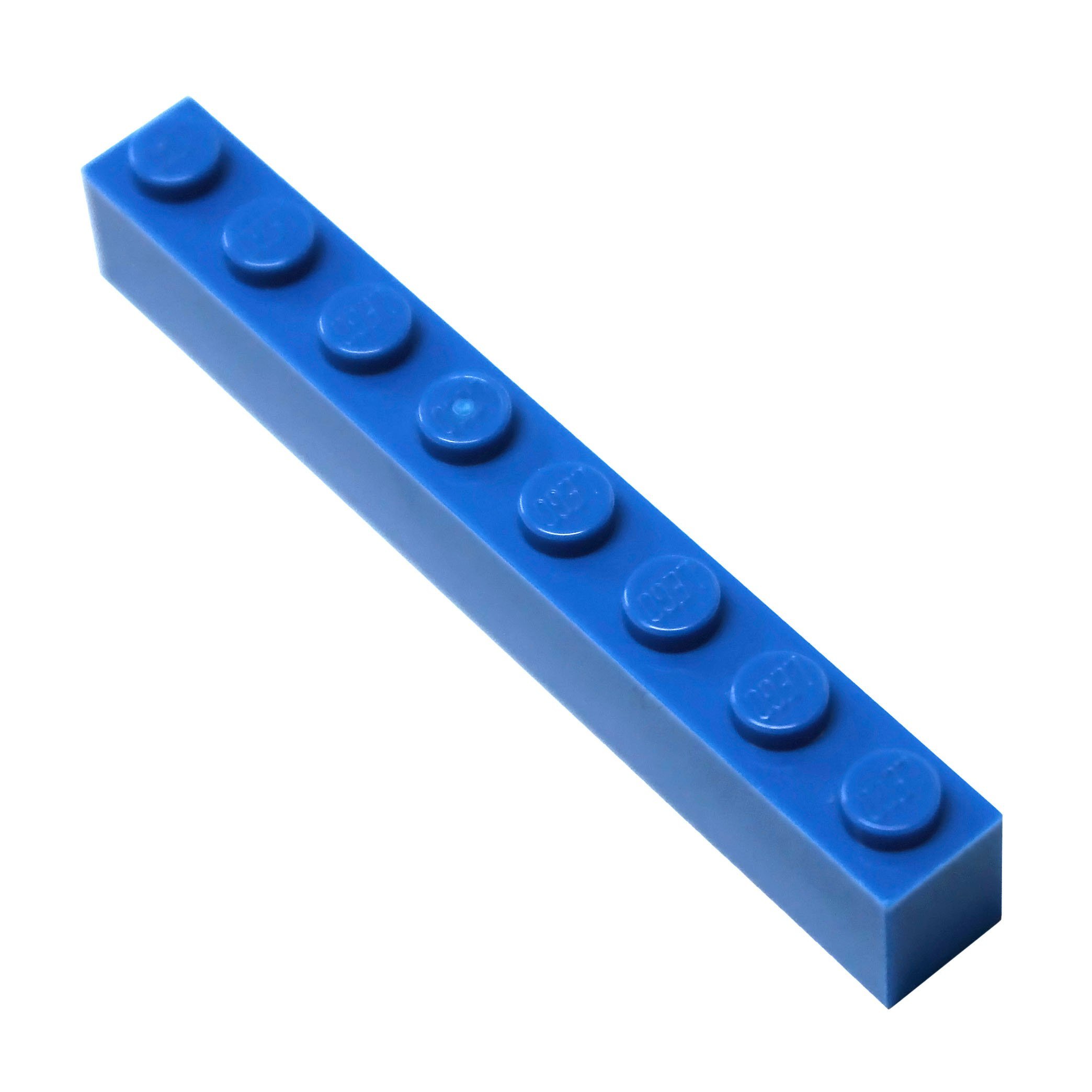 LEGO Bright Blue 1x8 Brick (100 Pieces) - Bulk Building Blocks for LEGO Creations, DIY Projects, and Model Kits