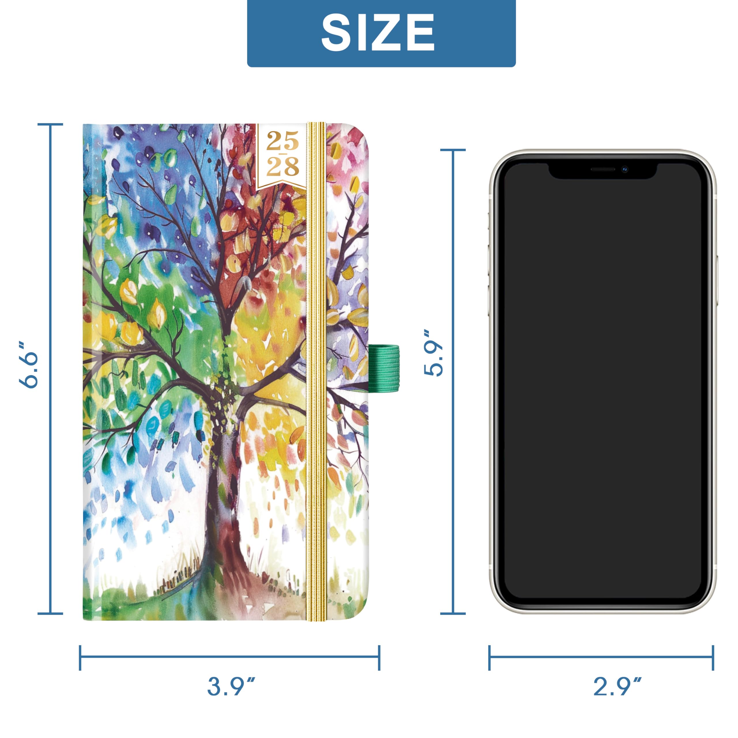 2025-2028 Pocket Calendar & Planner - 3 Year Monthly Organizer (July 2025-June 2028) | 6.3