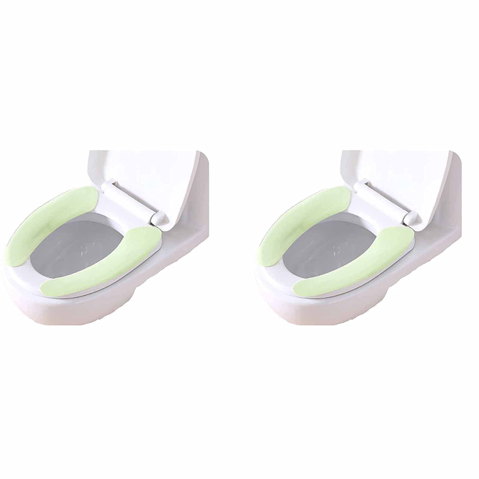 Xuptor Reusable Toilet Seat Cushion - Soft 4-Season Bathroom Toilet Lid Pad, Comfortable & Hygienic Toilet Seat Cover Accessories for Home, RV, and Public Restrooms (Green)