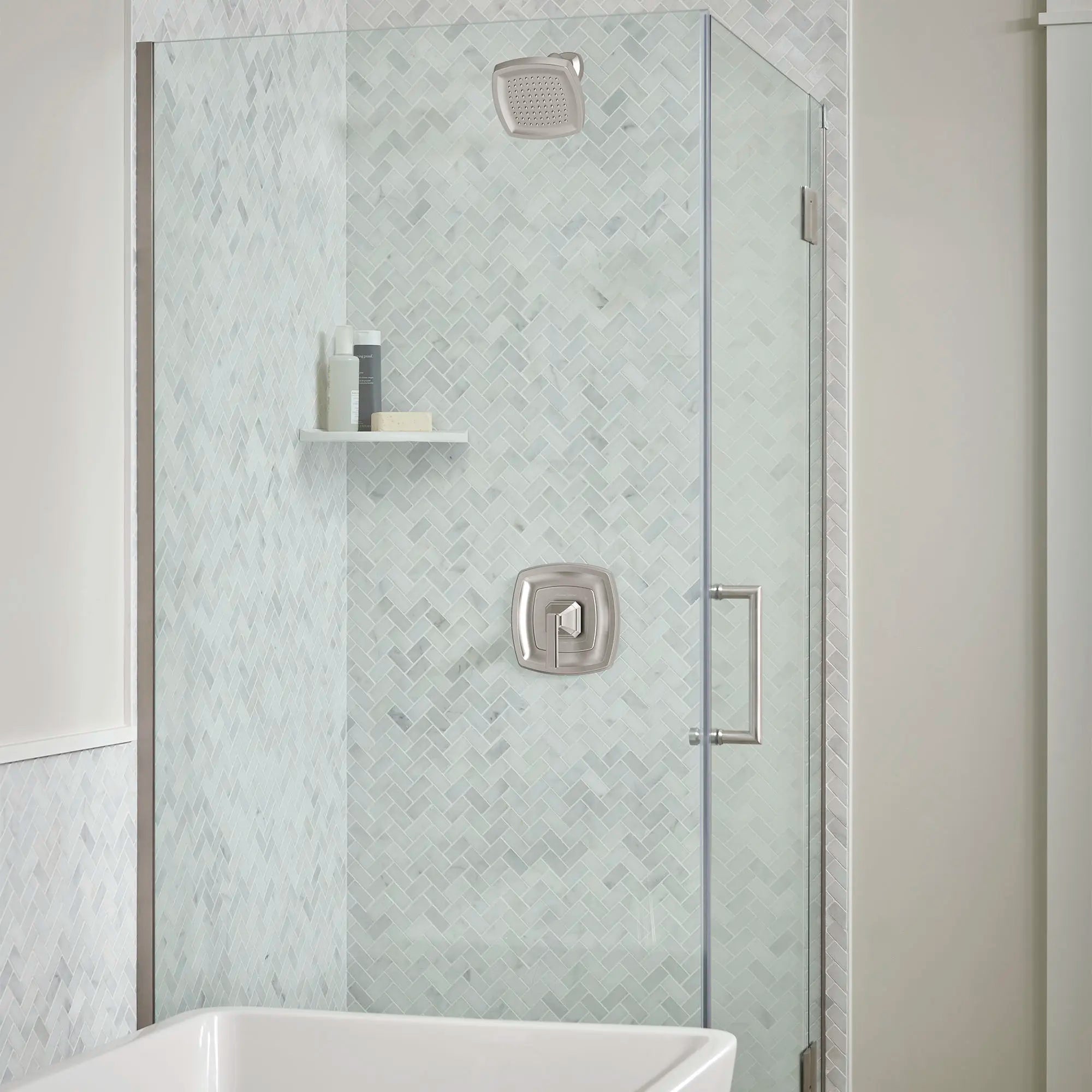 Crawford 1.8 GPM Water Saving Shower Trim Kit with Double Ceramic Pressure Balance Cartridge & Lever Handle - Perfect for Eco-Friendly Bathrooms & Water Conservation Homes