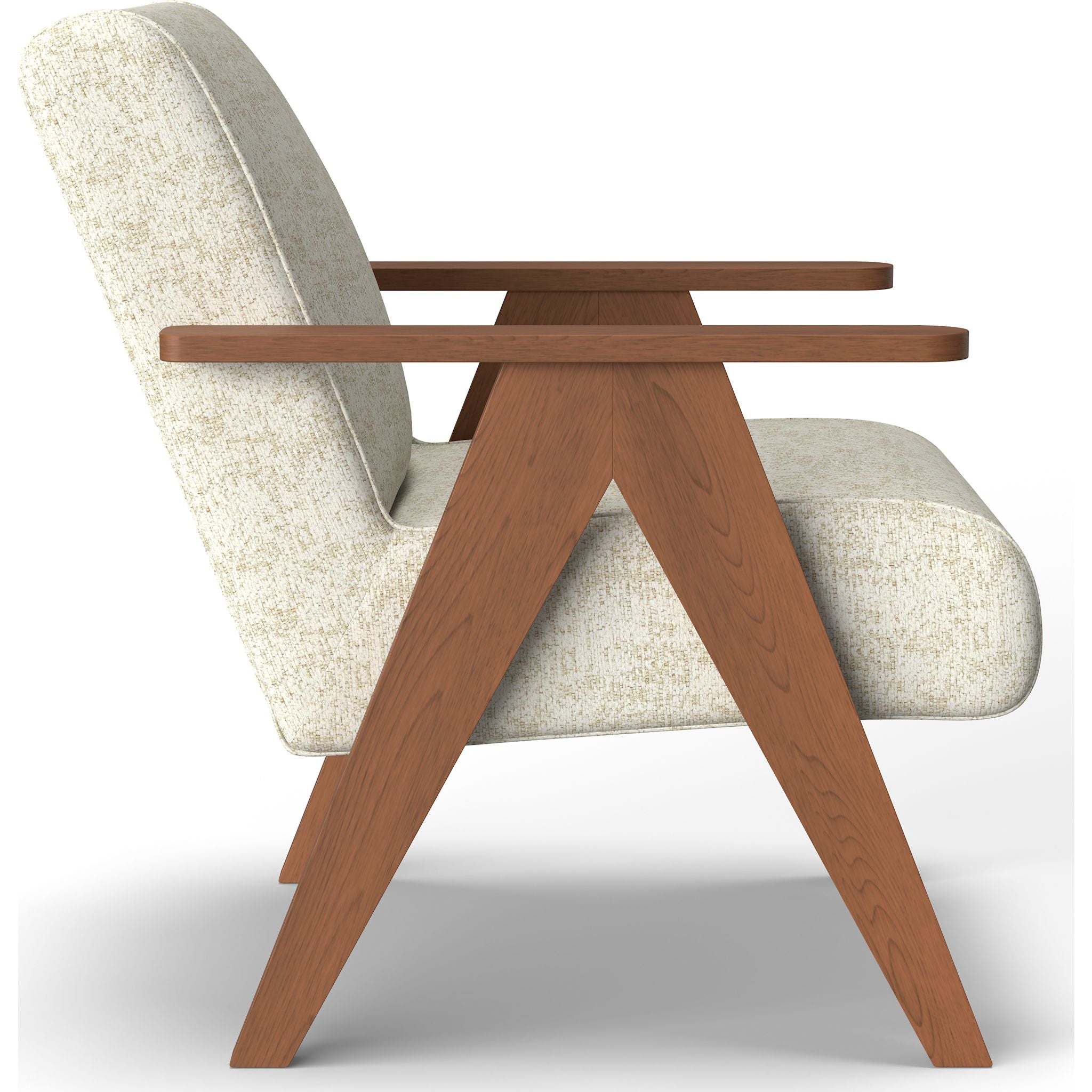 Bayden Accent Chair - Modern Parchment Upholstered Living Room Chair with Solid Wood Legs, Comfortable Lounge Seating for Home, Office or Reading Nook