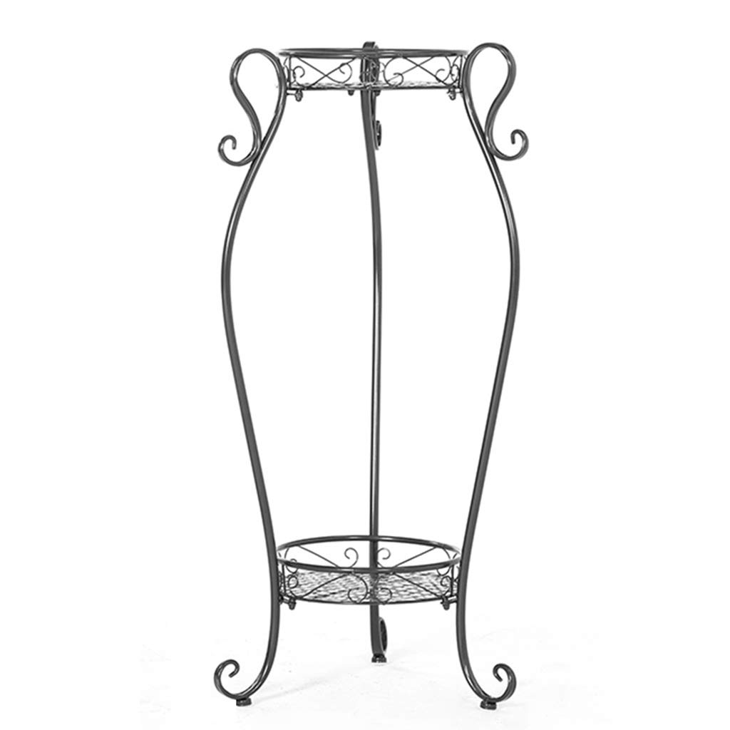 European Wrought Iron Multi-Tier Plant Stand - Indoor Outdoor Balcony Flower Pot Shelf for Living Room, Garden, Patio | Perfect for Roses, Orchids, Hanging Plants & Green Decor