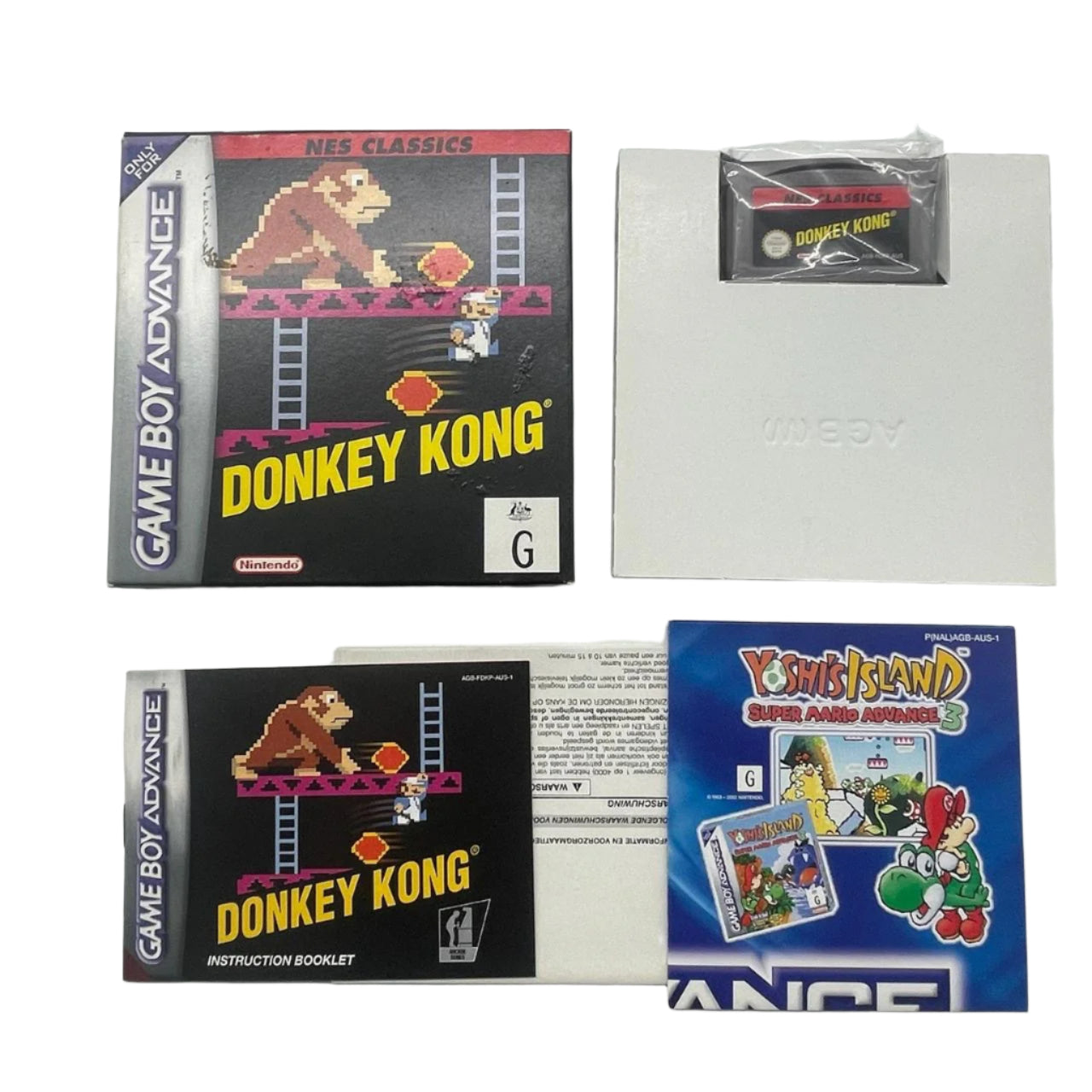 Donkey Kong Classic Nintendo GBA Game - Complete Boxed PAL Version for Game Boy Advance | Retro Gaming & Collectible Gift for Gamers