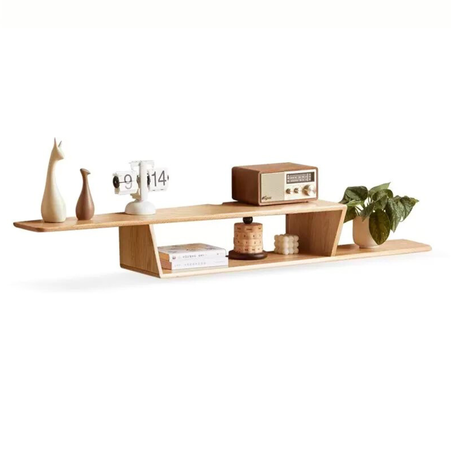 59х9.4х7 inch / 150х24х18 сm / Natural Wood Color / Storage rack